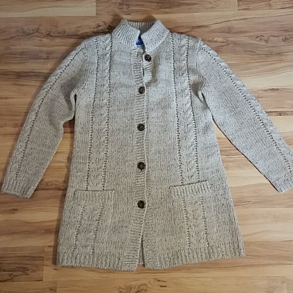 Vintage 80s Le Roy Long  Eclectic Grandpa Nordic   Preppy Sweater Mohair Blend M - Picture 2 of 11